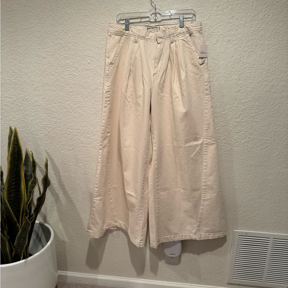 NWT Free People extra wide leg jeans